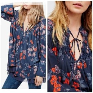 Free People Floral Print Tunic
